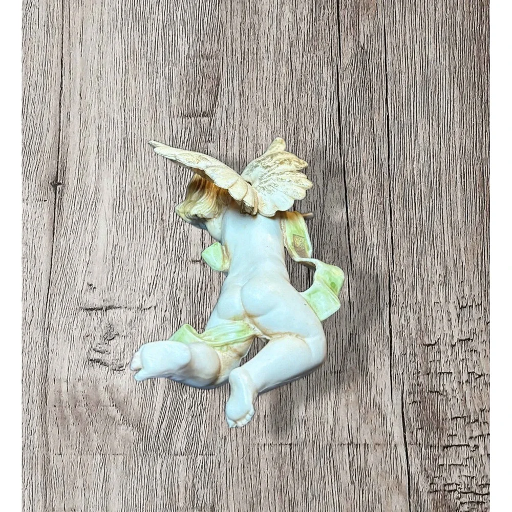 VINTAGE FONTANINI CHERUB FIGURINE WITH FLUTE, 1960'S
